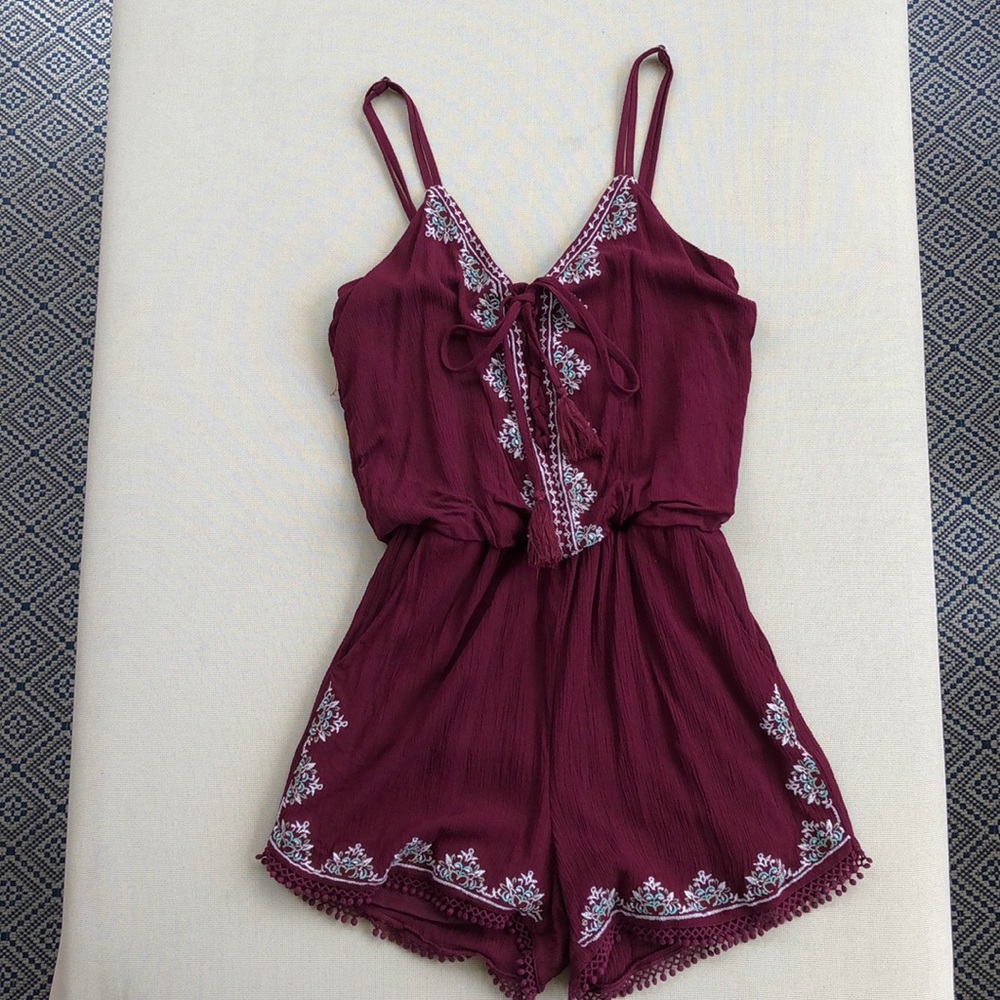 Maroon Romper